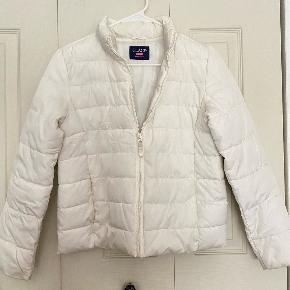 White puffy kids Coat